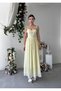 Women's Sari Strap Plaid Poplin Sweetheart Neck Buttoned Maxi Dress with Tie Detail