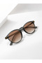 Pera Round Oval Green Coffee Unisex Women Men Retro Uv400 Stylish Classic Bone Sunglasses - 3
