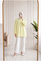 Mahay Heart Embroidered Slit Tunic-Ss13074 Yellow
