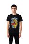 Men's Retro Monster Printed Short Sleeve T-Shirt %100 Cotton Relaxed Fit Graphic Pattern Casual Modern