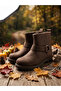 Genuine Leather Brown Orthopedic Zippered Girls' Boots