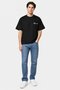 Men Crew Neck Short Sleeve Textured T-Shirt, Black - 2
