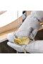 Two-piece wire dishwashing gloves, silver - 4