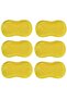 6 microfiber yellow dishwashing sponges