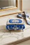 Silver Plated Embossed Rose Pattern Mirrored Jewelry Box - 2