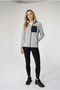 Women's Gray Comfortable Fit Full Zipper Thick Outdoor Fleece Jacket with Front Pockets - 3