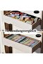 24-compartment non-woven grey sock storage box - 3