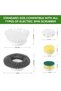 Electric cleaning brush with 5 brush heads for cleaning kitchen, bathroom, and windows. - 5
