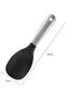 Silicone rice spoon/non-stick spatula, can be hung, suitable for home kitchens, black.