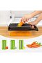 16-piece vegetable slicer set, mandoline, suitable for dicing and shredding, green. - 5
