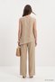 Asymmetrical Cut Blouse Trousers Set 8660A Mink - 4