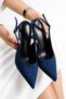 Women's Stoned Slingback Stiletto Pointed Toe Thin Heeled Shoes 9 cm Evening Dress Shoes