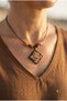 Handmade Special Design Necklace with Natural Stone Pendant - 3