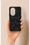 Honor 200 5g Compatible Black Butterfly Pattern Silicone Case