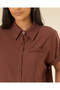 Women Brown Short Sleeve Shirt - 4