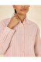 Women Pink Striped Button Down Shirt - 4