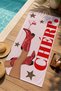 Retro Chérie Written Fashionable Women's Patterned 70X150 Beach Towel - Digital Printed Fade-Resistant Bath Towel - 5