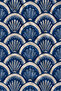Japanese Seigaiha Navy Blue Wave Motif Patterned 70X150 Beach Towel - Digital Printed Bath Towel - 3