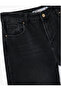 Cotton Pocketed Buttoned Low Waist Straight Loose Fit Denim Trousers - Loose Straight Fit Jean - 6
