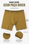 Men's Soldier Boxer Khaki Long Leg Flexible Waist Elastic Soft Fabric Comfortable Cut Daily Underwear - 5