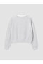 Xside Gray Oversize Women's Thick Sweatshirt - 8