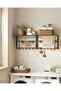 Coat Rack Wall Mounted, Coat Hooks, 10 Removable Hooks and Hanging Rail, for Entryway, Hallw - 3
