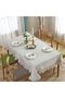 Beige linen tablecloth, rectangular, durable, suitable for dining and picnics, size: 100 x 140 cm - 4