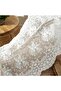 Piece - French Table Runner - Cotton lace table runner with 3D embroidery - Rectangular coffee tablecloth, wedding decorations -... - 5