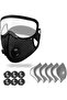 Protective sports mask with goggles.