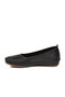 Black Genuine Leather Anatomically Perforated Breathable Women's Casual Shoes Z842 Z - 2