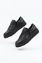 Kb-x502 kuback black leather high black sole lace detailed elastic daily men's shoe - 5
