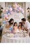 Pastel Balloon Garland Kit | Macaron Pink Blue Cream Gold Balloon Arch Decoration Set with Glue Dots & Strip for Birthday Party , Wedding , Baby Shower - 5