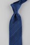 Blue Small Pattern Italian Silk Pleated Tie Est248 - 3