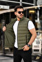 Men's Puffer Vest with Stand Collar and Zipper, Water-Resistant Seasonal Vest - 2