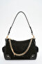 Women's Shoulder Bag Suede Black Sly464