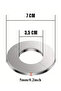 7X3.5Cm X2 Pieces Self Adhesive Stainless Steel Tap and Pipe Badge Segmented Snap Closure Ring - 2
