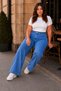 Women's Plus Size Wide Leg High Waist Lycra Stretchy Jeans 44-52 - 5