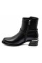 Odokra Genuine Leather Non-Slip Flat Sole Orthopedic Women's Boots Black - 4