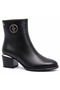Saranda Genuine Leather Orthopedic Heeled Women's Boots Black - 3