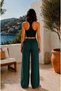 Women's Linen Trousers with Elastic Waist and Loose Fit - 8