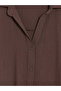 Lcw Everyday Brown Textured Women's Shirt - 6