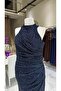 Halter yaka pullu abiye - 3