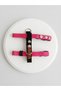 Dog Chest Harness Adjustable Small & Small Breed H Type Column Cord Pink & Black - 4