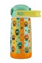 420 ml Boy's Green Robot Printed School Water Bottle/Thermos - 60016 - Cute Robots - 2
