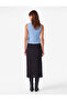 Slim Fit Viscose Double Breasted Slit Midi Skirt - 4