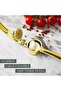Garlic Press Mincer Set, Manual Rust Proof Dishwasher Safe Garlic Crusher with Ergonomic Handle, Sil - 5