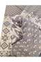 Gray Yellow Orange Panel Patterned Lightweight Terry Jacquard Interlock Fabric 150X125Cm (Each Panel) - 6