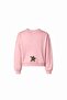 Pink Coffee Printed Crop Sweatshirt 19202 - 2