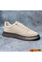 Men's Beige Sneaker Memory Soft High Sole Casual Sports Shoes