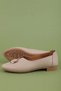 Genuine Leather Women's Daily Ballerina Shoes Esl.319 Gray - 5